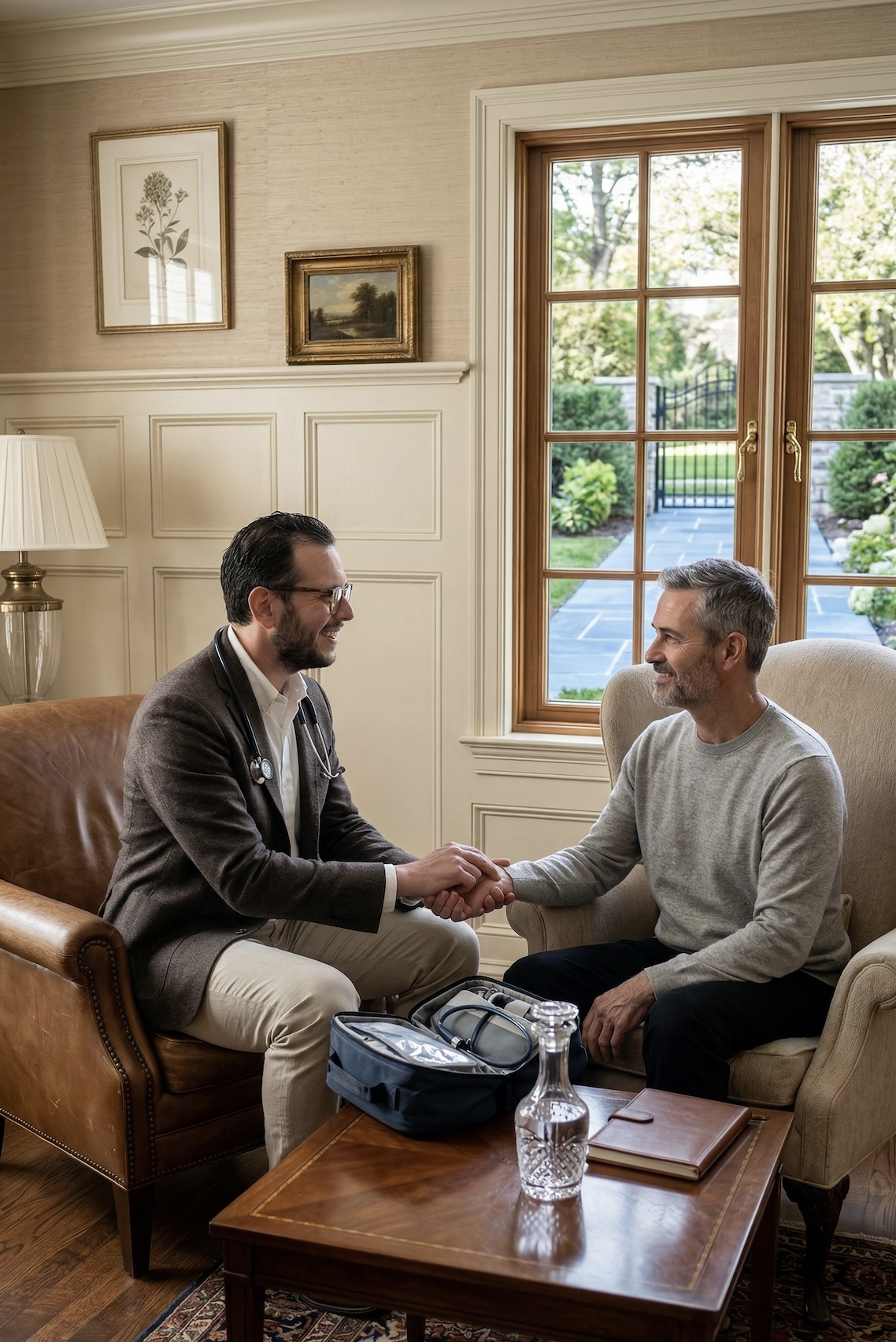 Dr. Escobar with patient